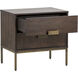 Jade 25.5 X 24.5 inch Antique Brass / Dark Mango Night Stand